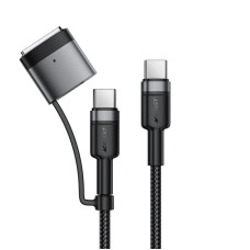 Кабель ACEFAST C22-05 USB-C to USB-C / magnetic aluminum alloy charging data cable Black