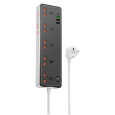 Мережевий подовжувач HOCO AC14A Rico 5-position socket(PD30W/1C3A) Black