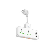 Мережевий подовжувач HOCO  AC11A Voyage 2-position expansion socket(1C3A) (8.5 cm) White
