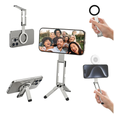 Тримач телефона Ulanzi MA60 Foldable Magnetic Phone Tripod (Silver)