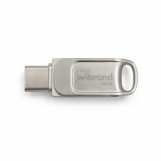 Флеш-накопичувач Wibrand USB 3.2 Gen1 Bee 64GB USB Type-A/USB Type-C Silver