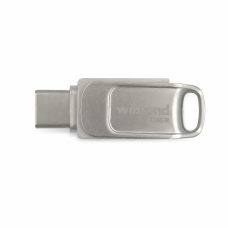 Флеш-накопичувач Wibrand USB 3.2 Gen1 Bee 128GB USB Type-A/USB Type-C Silver