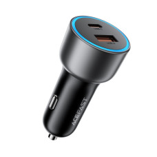 Автомобільний зарядний пристрій ACEFAST B21 75W(USB-C+USB-A)car charger Metal Gray