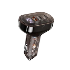 Автомобільний зарядний пристрій REMAX Cybo Series 72W PD+QC 1A+2C Transparent Fast Car Charger with Digital Display  RCC351 Black