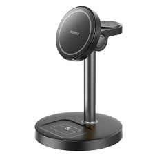 Бездротовий зарядний пристрій REMAX 20.5W upgrade free desktop magnetic 3 in 1 wireless charger  CW01 Black